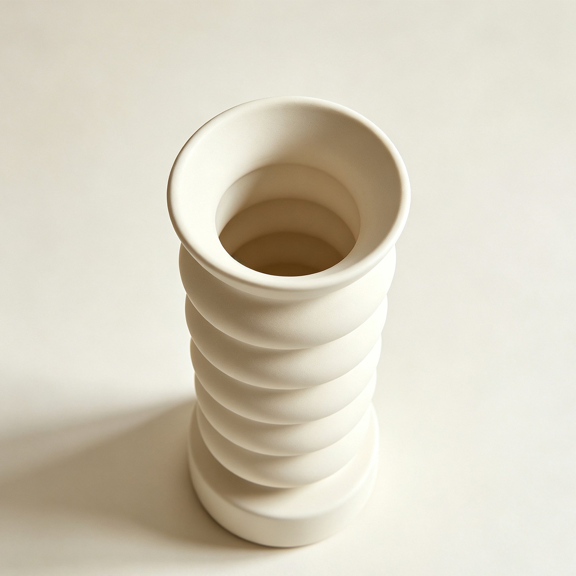 Twisted Wave Ceramic Vase