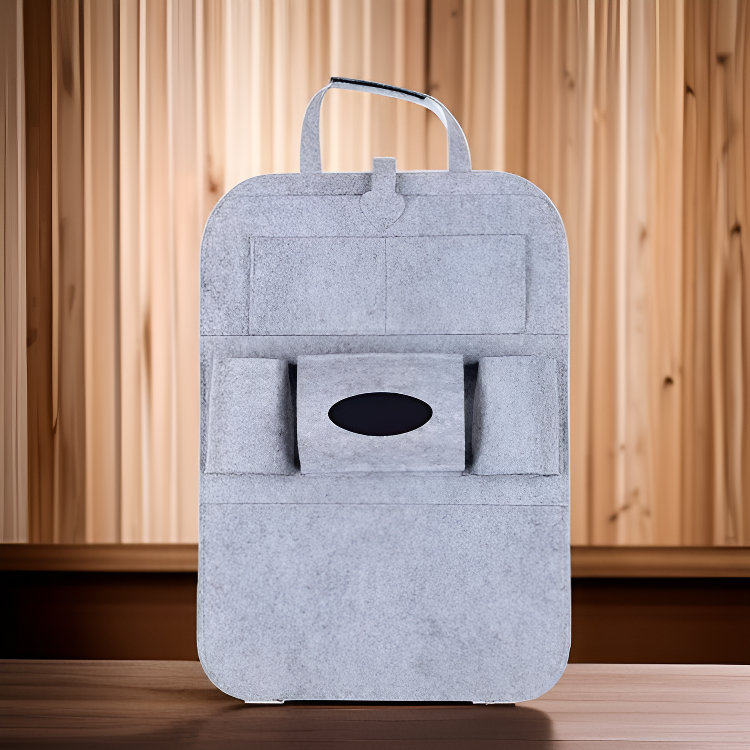 車内シートバック収納 フェルト素材 多機能収納バッグ