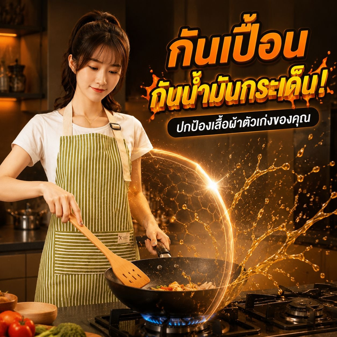 ผ้ากันเปื้อนลายทางผ้าฝ้ายผ้าลินิน ดีไซน์ทันสมัย เหมาะกับงานครัวและร้านอาหาร