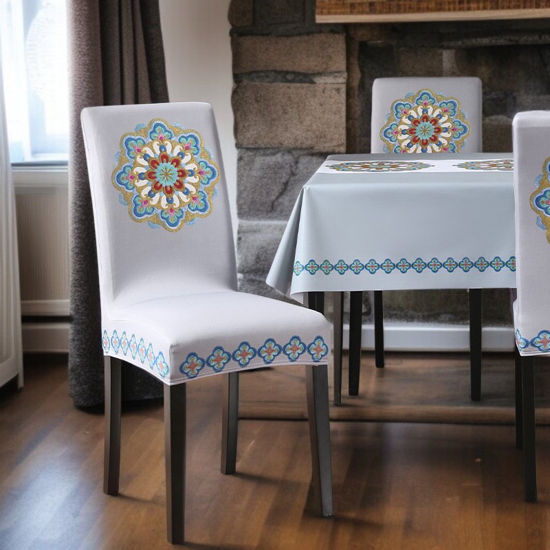High space utilization dining chair cover Dining chair table cover Four seasons artistic flavor serv