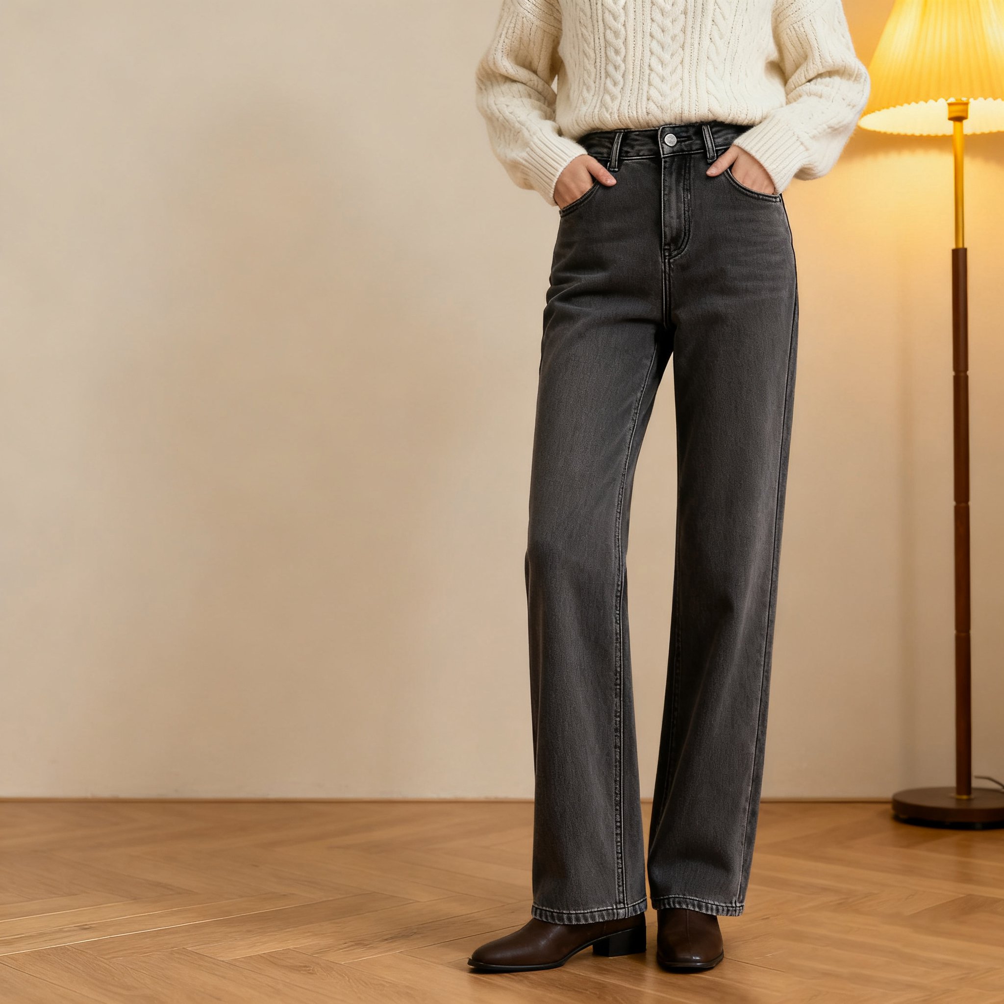 レディース ストレートフィットジーンズ