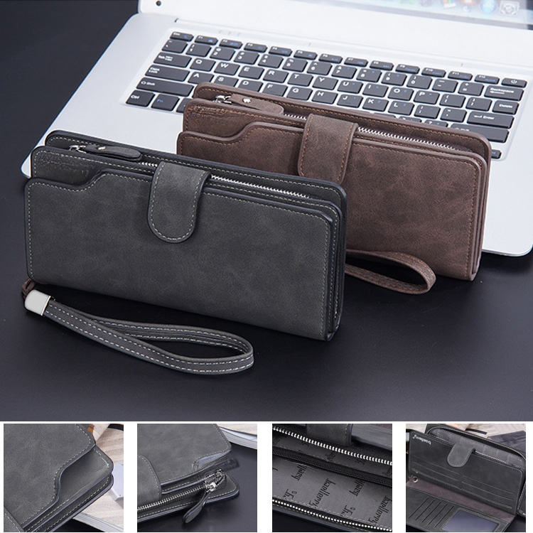 メンズレザー製多機能大容量長財布