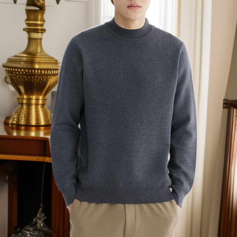 남성용 반폴라 목폴라 니트