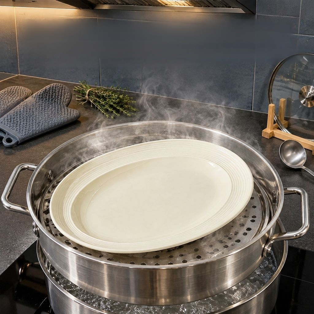 Elegante große Fischplatte mit zwei Henkeln