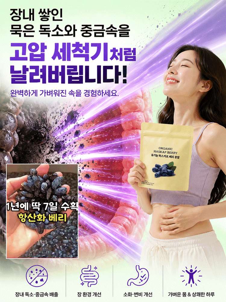 [세계 1위 항산화] 100% 유기농 베리 파우더
