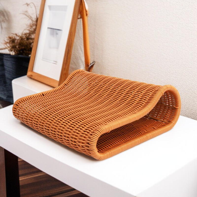 Rattan-Style Woven Pillow