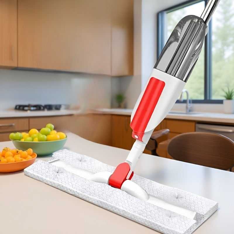 Mopa perezosa con spray, giratoria para hogar, panel grande, absorbe agua