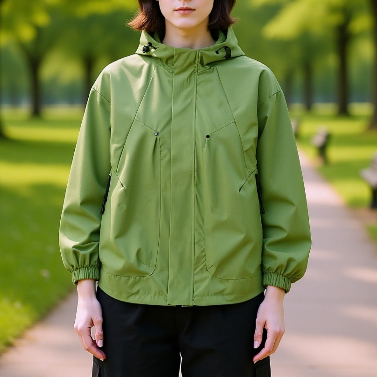 남성 아웃도어 등산 바람막이 루즈핏 트레이닝 아우터 후드 봄가을 카고 자켓