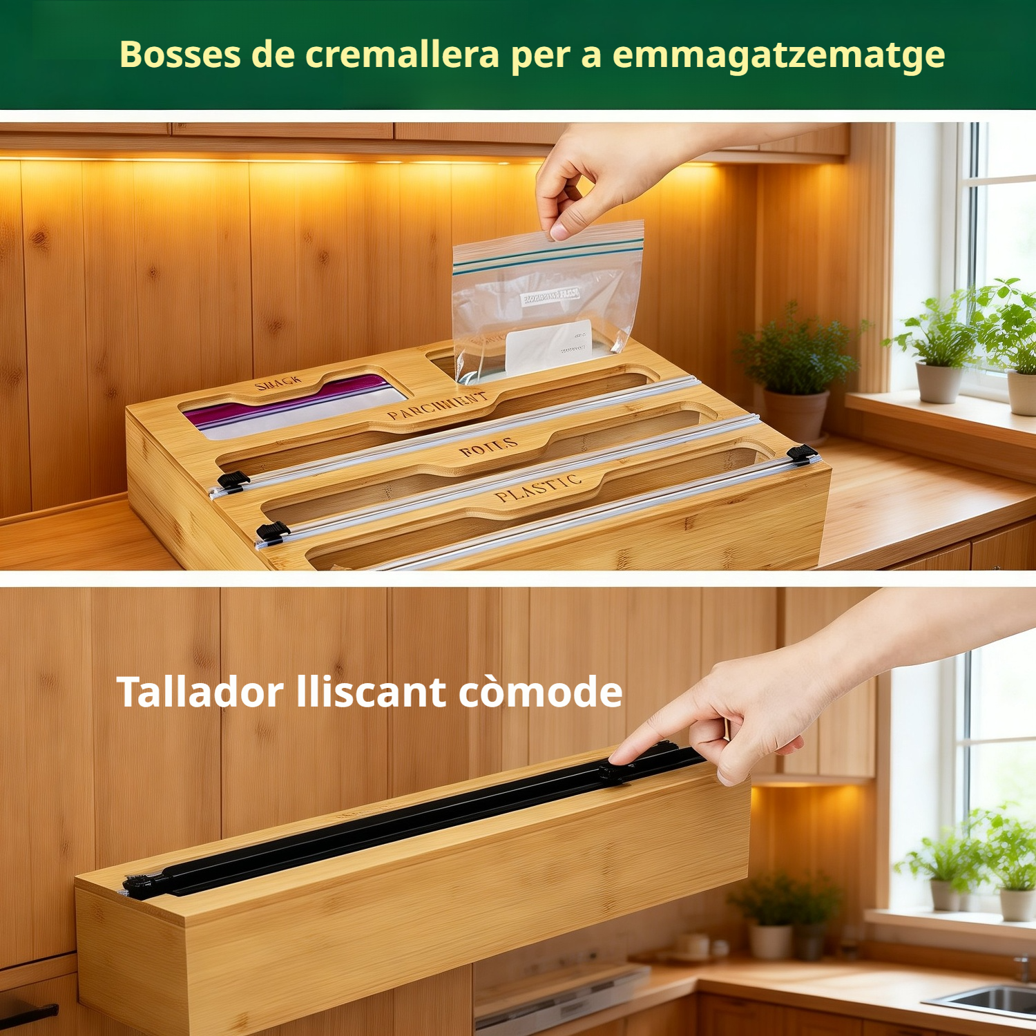 Tallador de paper d'alumini i film fresc de bambú