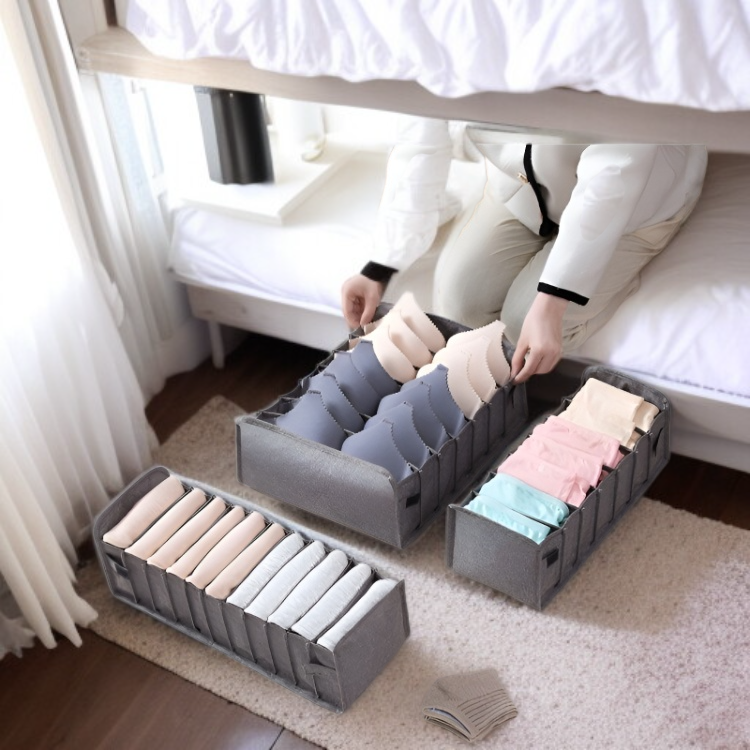 Home storage box for neatly organizing underwear