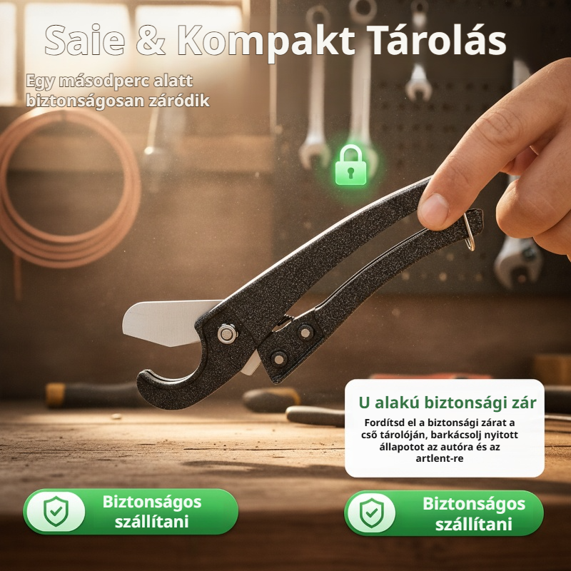 Importált mangánacél fekete műanyagcső vágó
