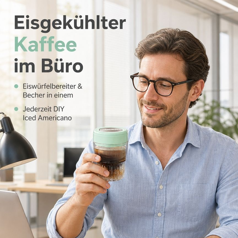  Vielseitige Kaffeetasse mit Eiswürfelform aus lebensmittelechtem Material
