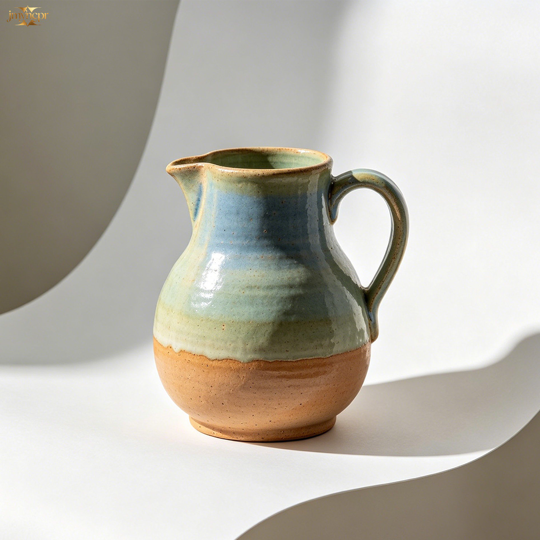 Rustic ceramic water pitchers for home decor