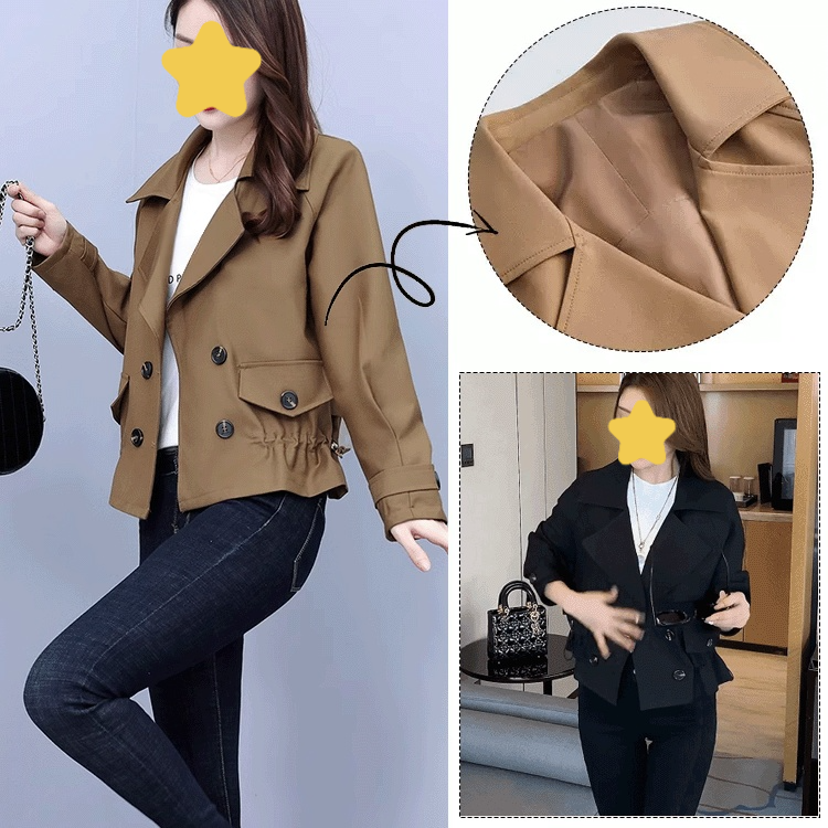 짧은 길이 트렌치 코트