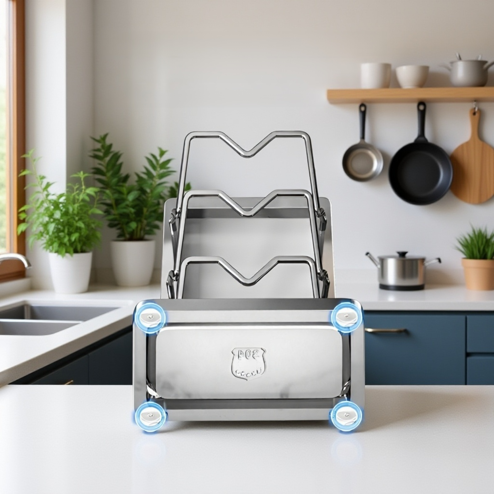 省スペース設計のキッチン収納ラック