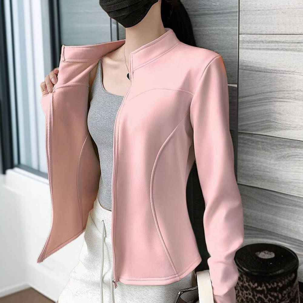 고탄력 스키니 요가 코트 여 추동 트레이닝 캐주얼