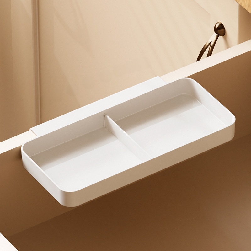 櫥櫃抽屜內掛式收納盒隔板懸掛式辦公文具分類整理盒小物件保管盒