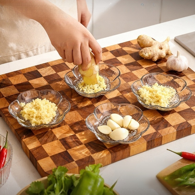 家用玻璃磨蒜器研磨盤多功能調味碟