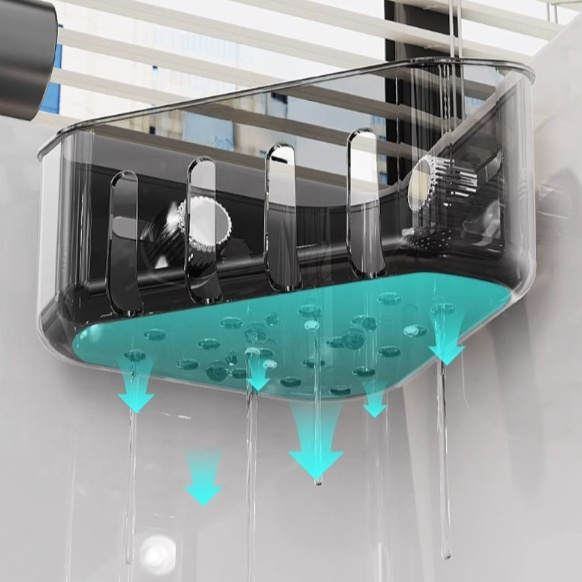 家用廚房吸盤水內置物架壁掛多功能抹布濾水架子水龍頭海綿收納