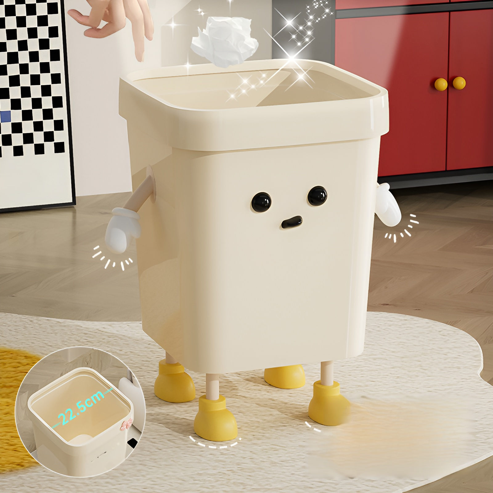 かわいいゴミ箱家庭用高見え大型ゴミ箱リビングルーム寝室寮キッチントイレ漫画クリエイティブゴミ箱