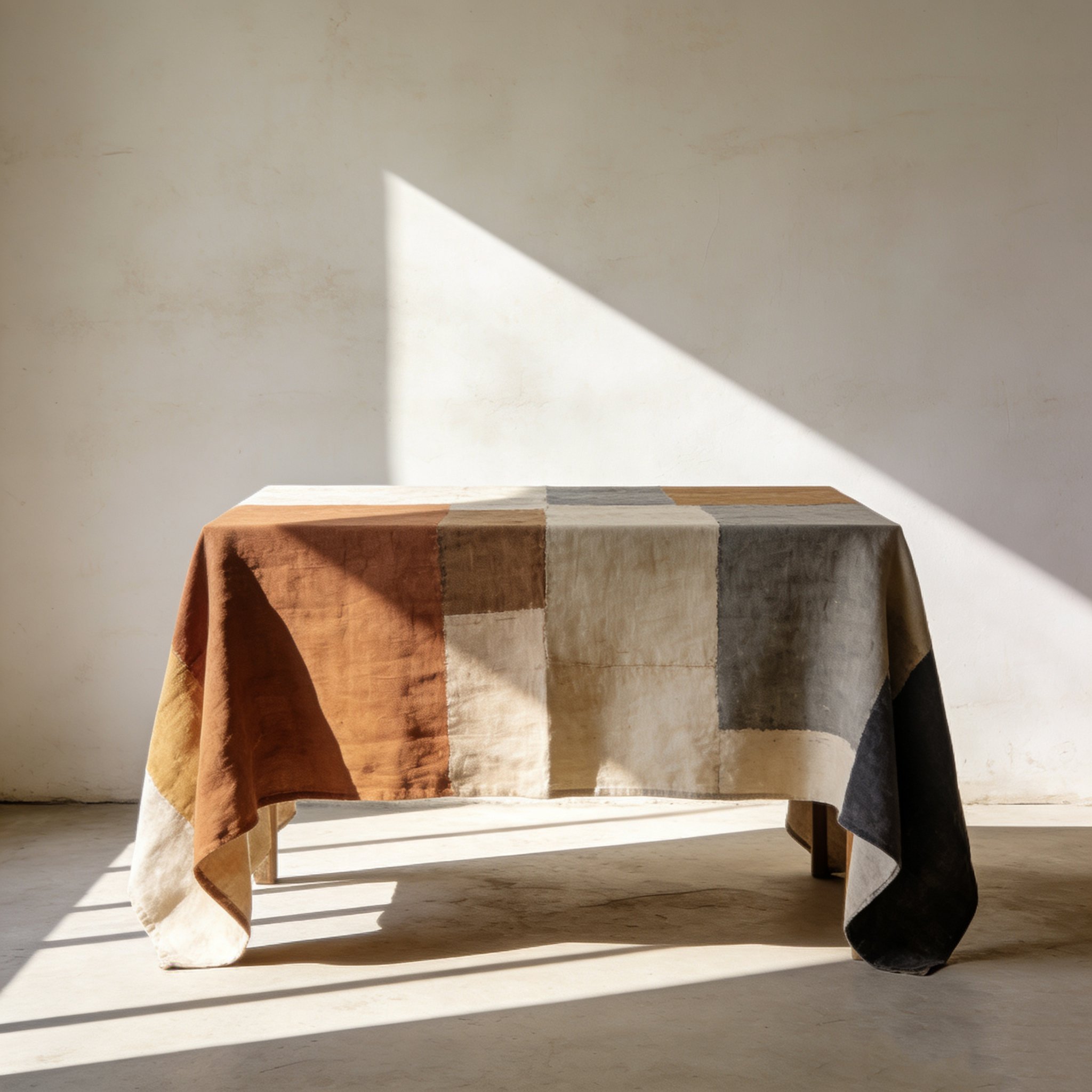 모던 체크 패턴 테이블보 식탁 연출