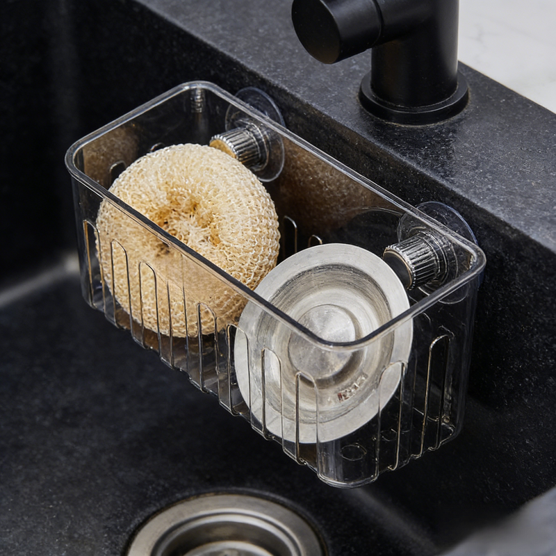 Wielofunkcyjny organizer na zlew na przyssawki, bez gwoździ, przenośny, ekologiczny