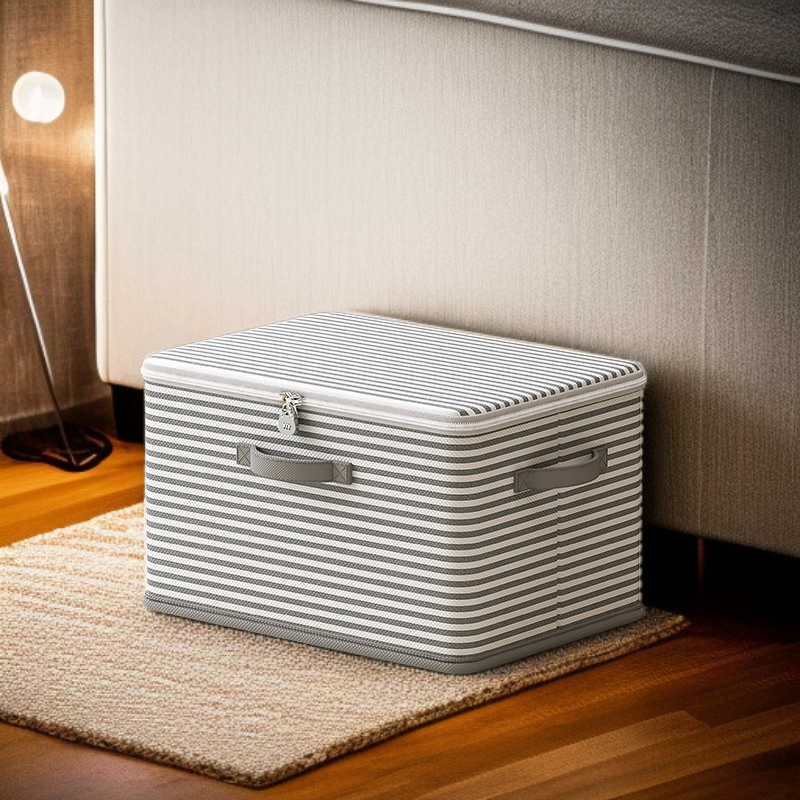 Home Organizer Fabric Storage Bin with Convenient Lock