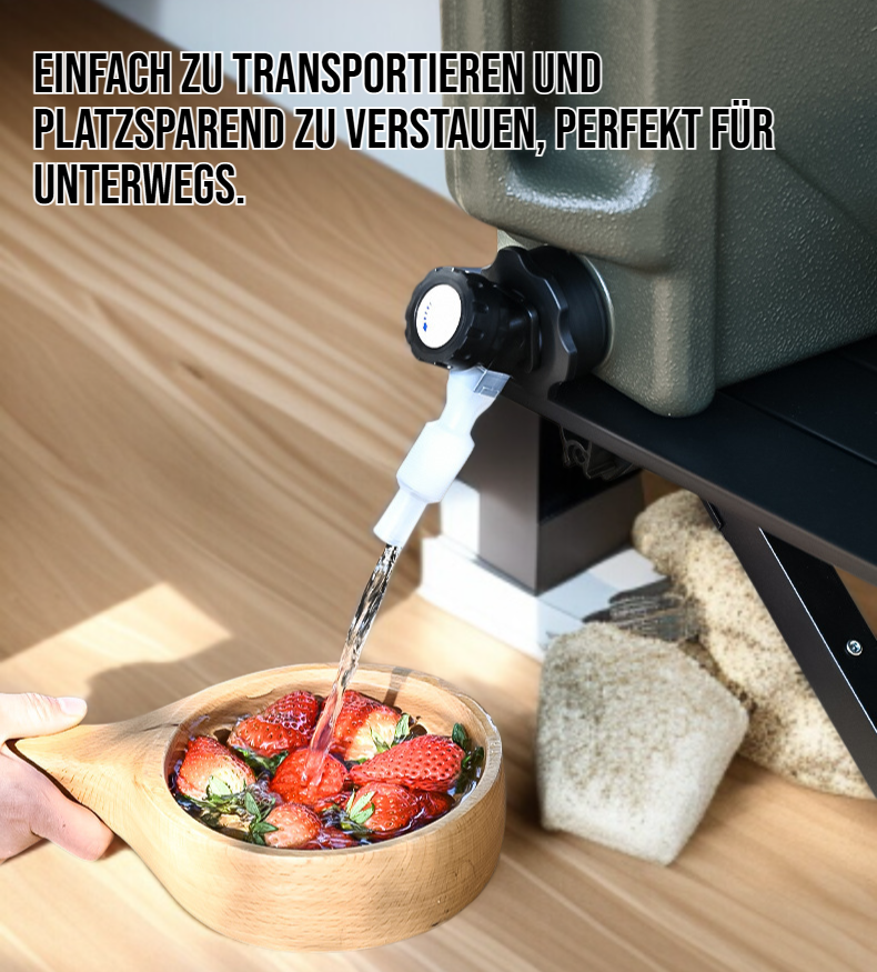 Platzsparender Wassereimer für unterwegs