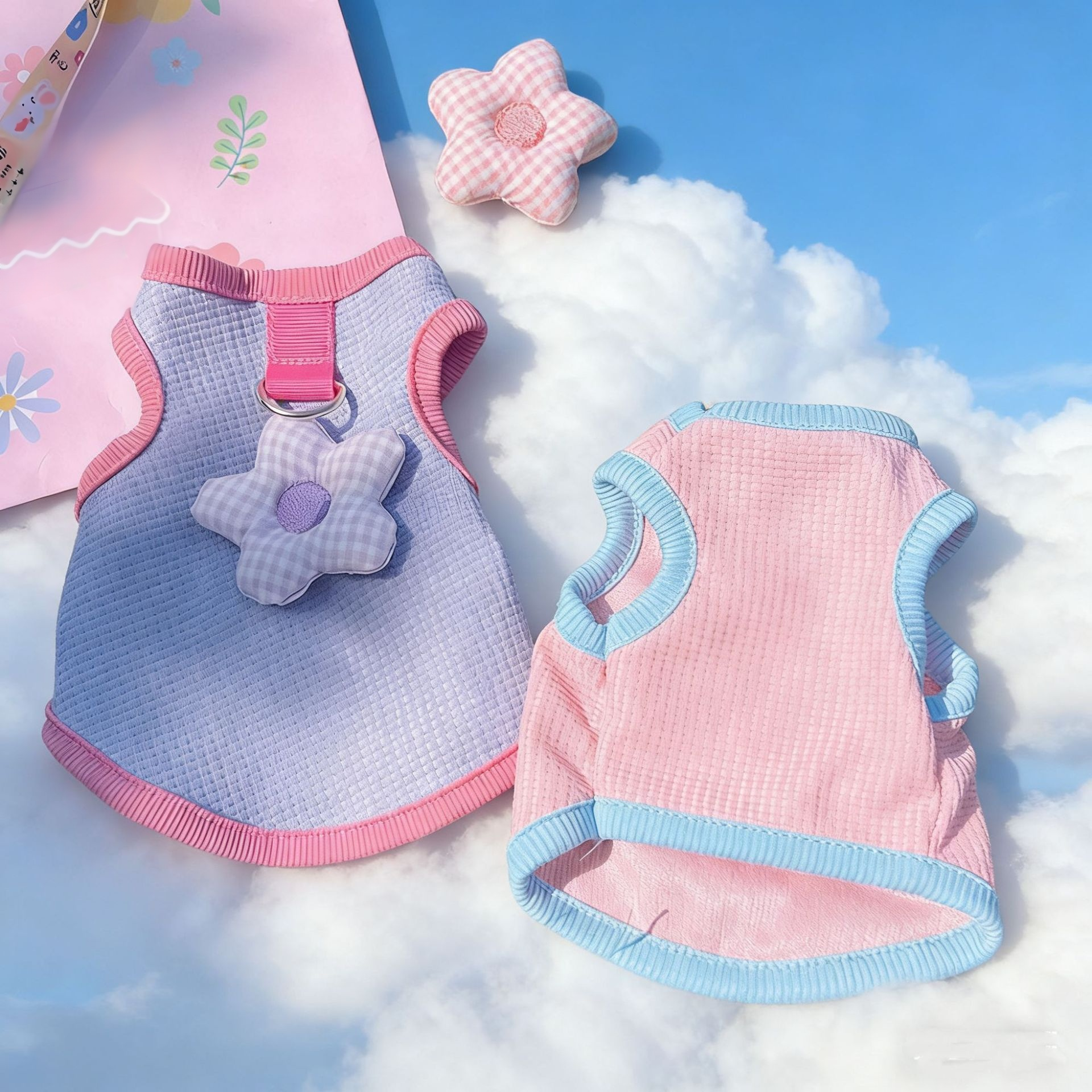 British Shorthair Blue Cat Spring/Summer Breathable Pet Clothes - Anti-Shedding & Comfortable