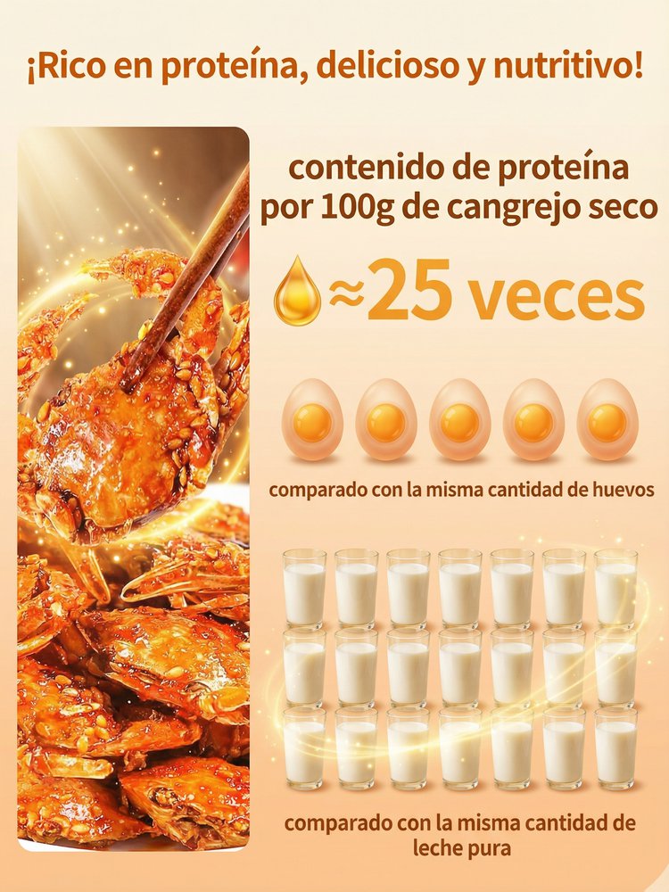 Snack de cangrejo pequeño japonés bajo en grasa, dulce y salado, devolución incluso abierto