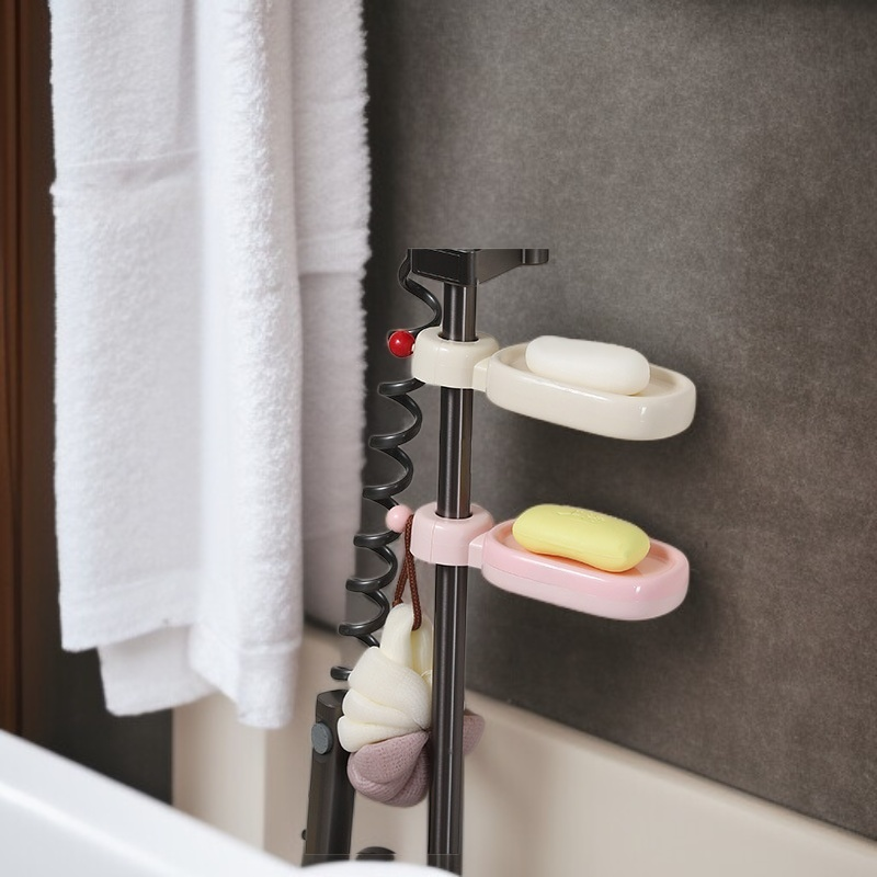 비누 상자 욕실 샤워 랙 비누 상자 펀치없는 배수 랙