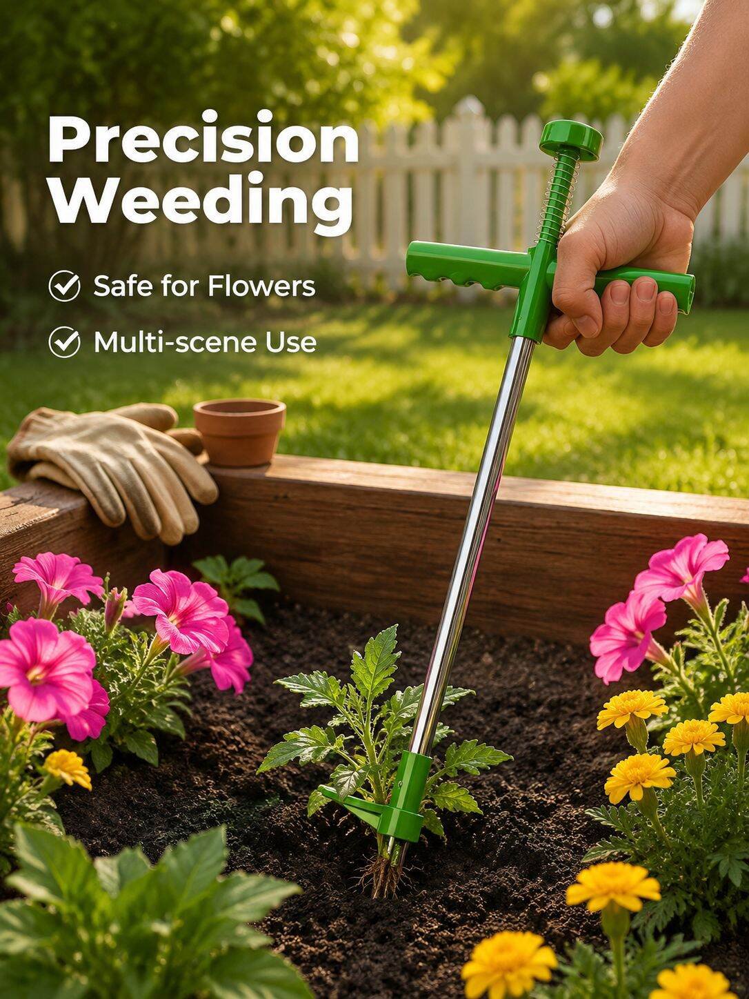 Multifunctional Manual Weeder with Portable Detachable Design