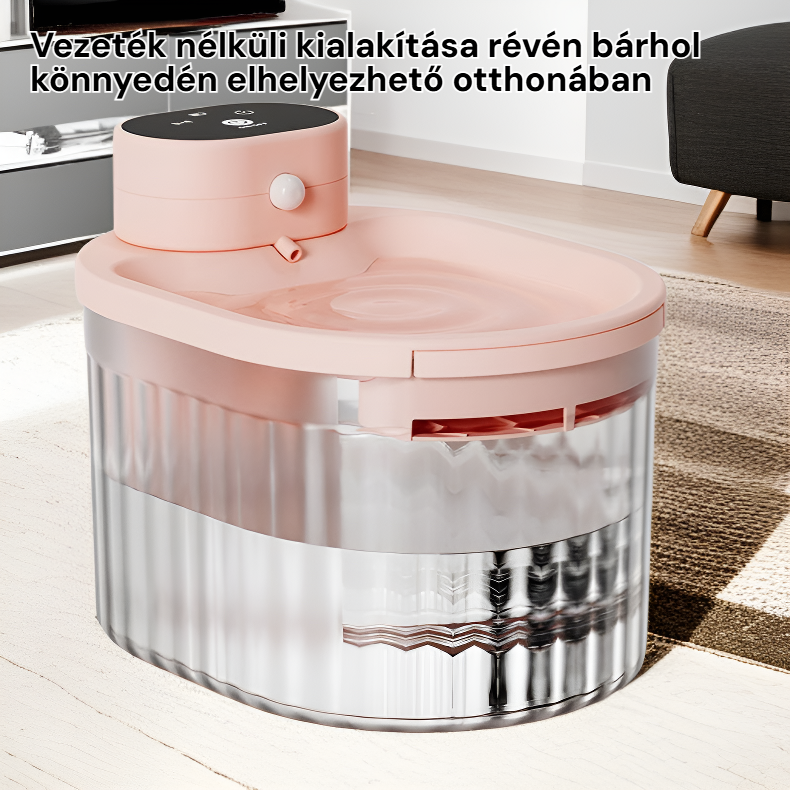 Nagy kapacitású, vezeték nélküli, intelligens macskaitató automatikus vízáramlással, áram nélkül