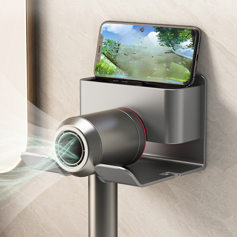 吹風機置物架免打孔壁掛式浴室收納支架