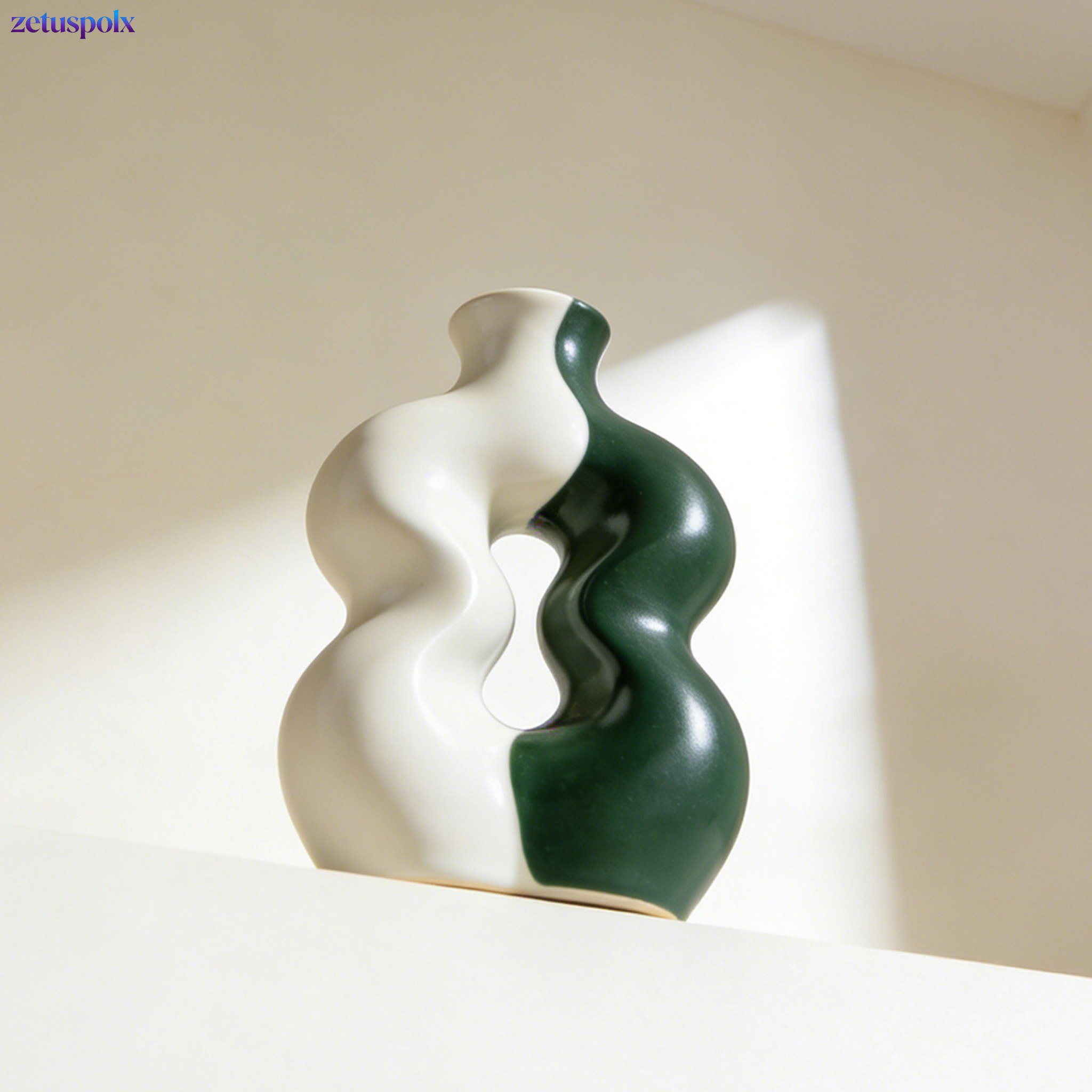 Handcrafted pottery vase for flowers