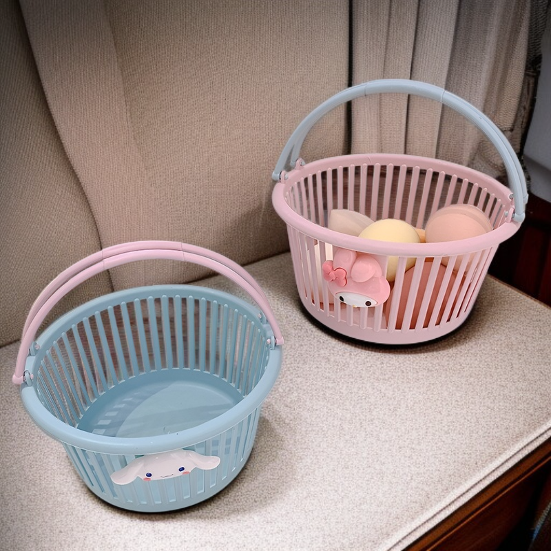Cute Desktop Storage Basket Small Plastic Tote Bin