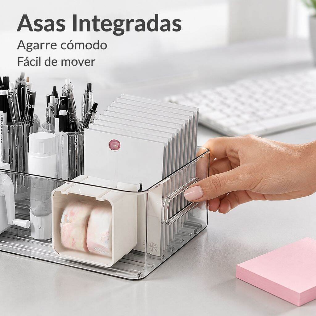Caja de almacenamiento de documentos de escritorio acrílica transparente