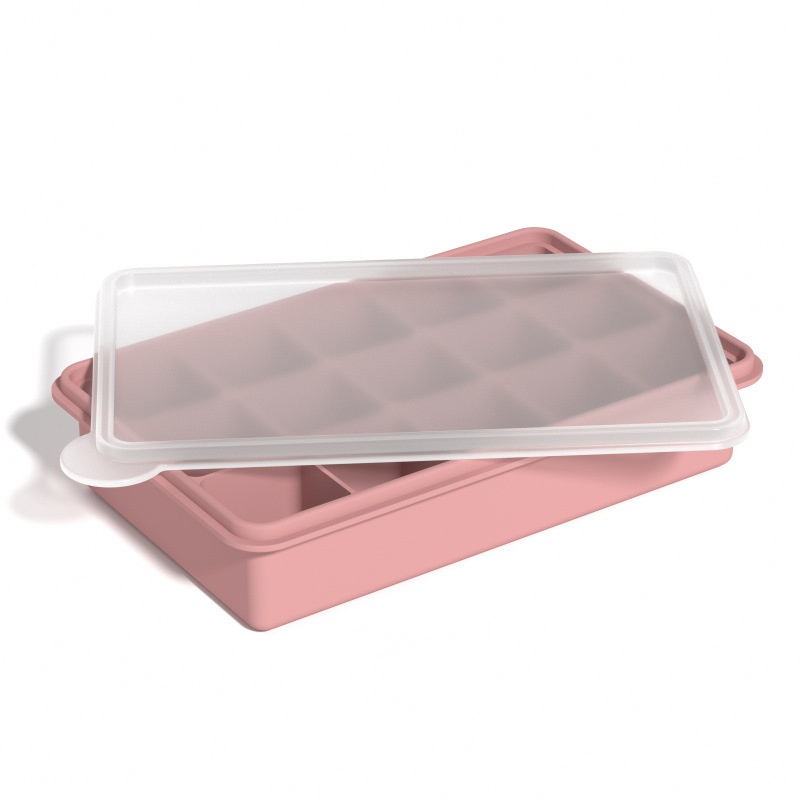 Household 4-Grid Ice Cube Tray with Lid