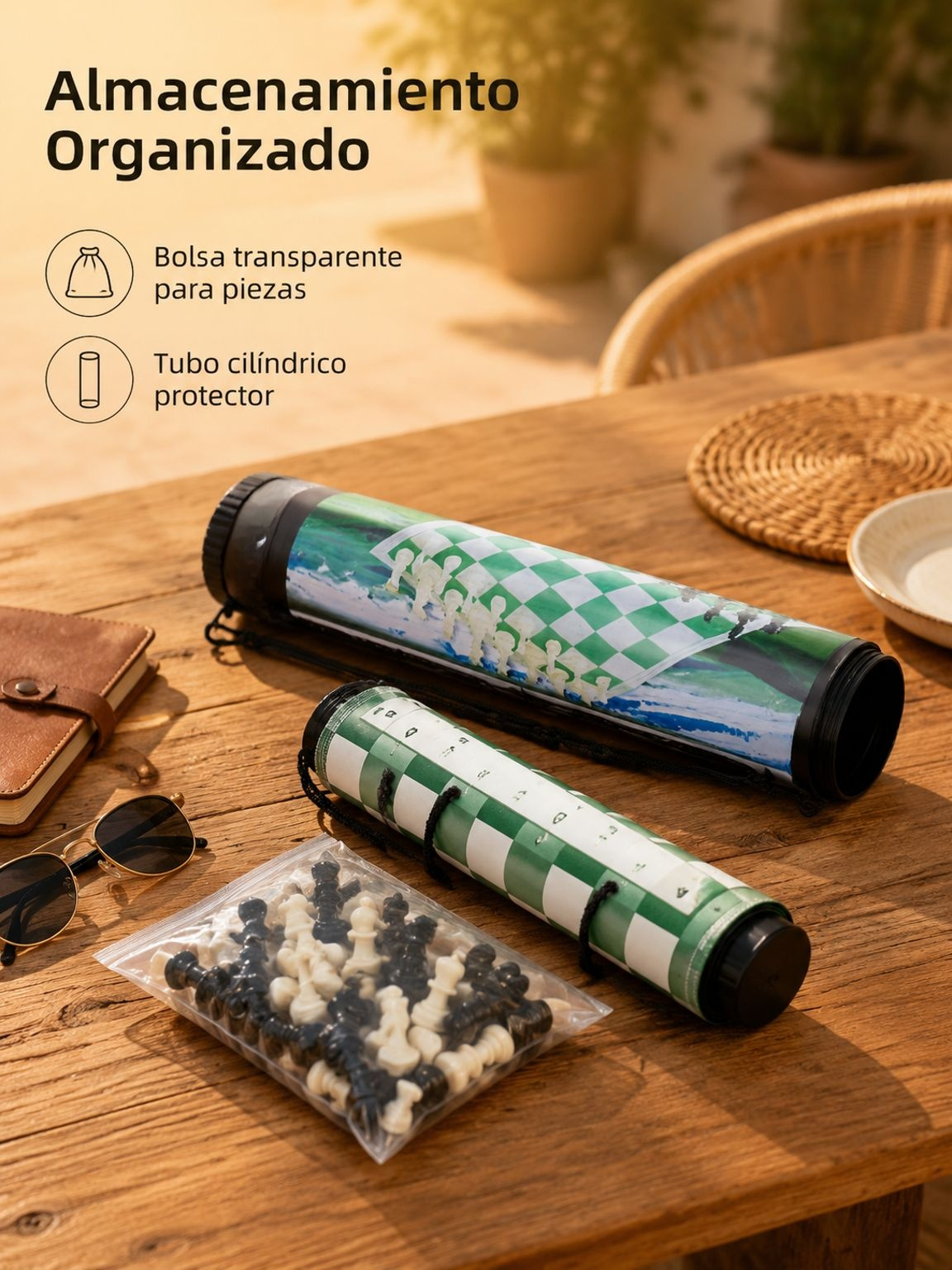 Ajedrez plegable para adultos y niños