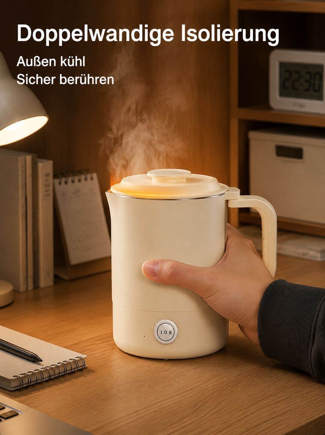 Tragbarer Mini-Wasserkocher – Ideal für Studentenwohnheime