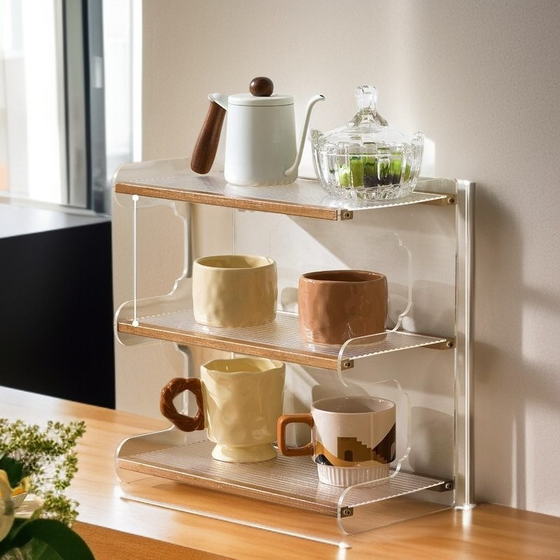 Desktop storage rack household table storage rack dining table organizer desk multi-layer bookshelf 