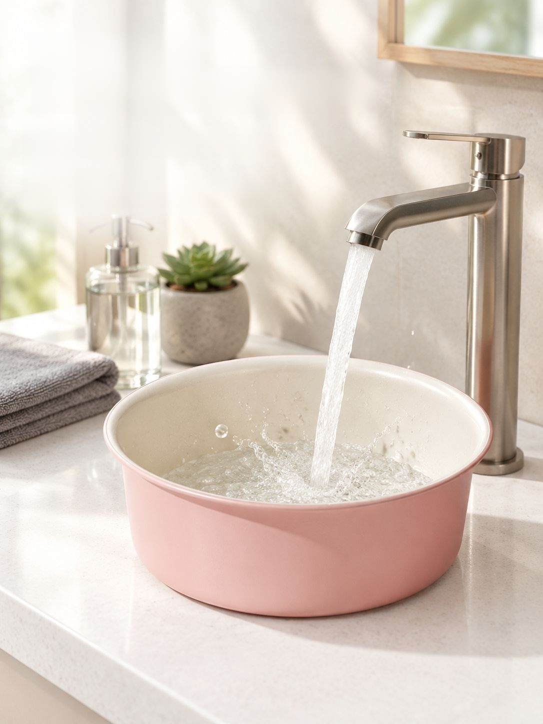 Versatile plastic wash basin suitable for kitchen, laundry, and home tasks