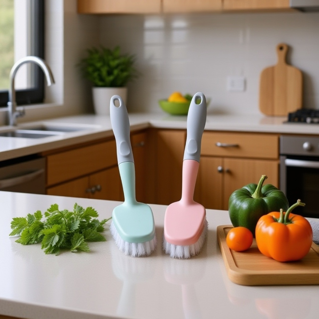 인체공학적 디자인의 욕조 청소 브러쉬