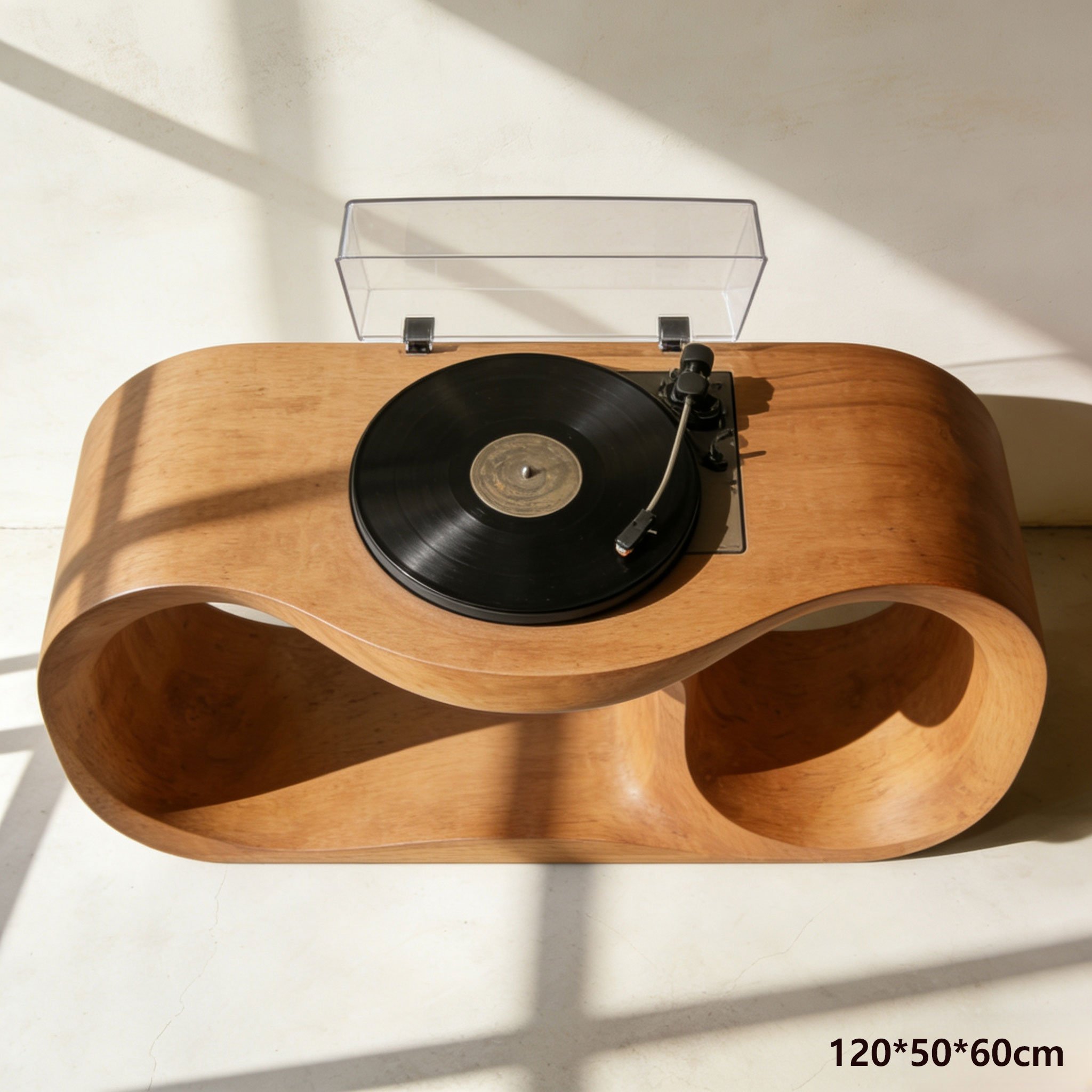 클래식 디자인의 턴테이블 세부 사진