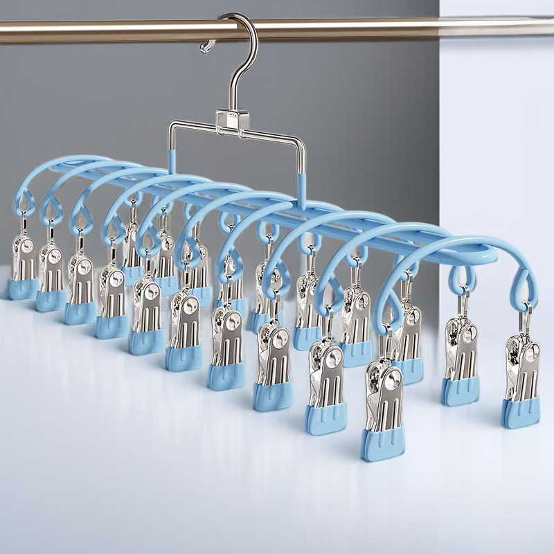 ราวตากผ้าสแตนเลสหลายคลิปอเนกประสงค์