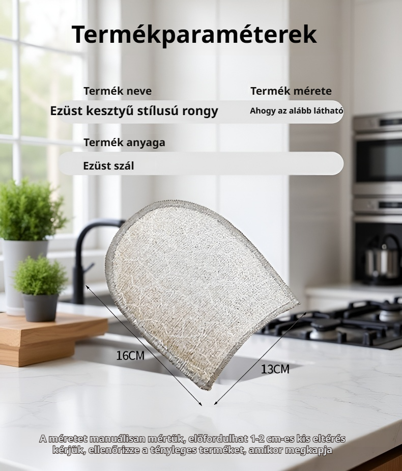 Modern háztartási tisztítókendő ezüstszállal