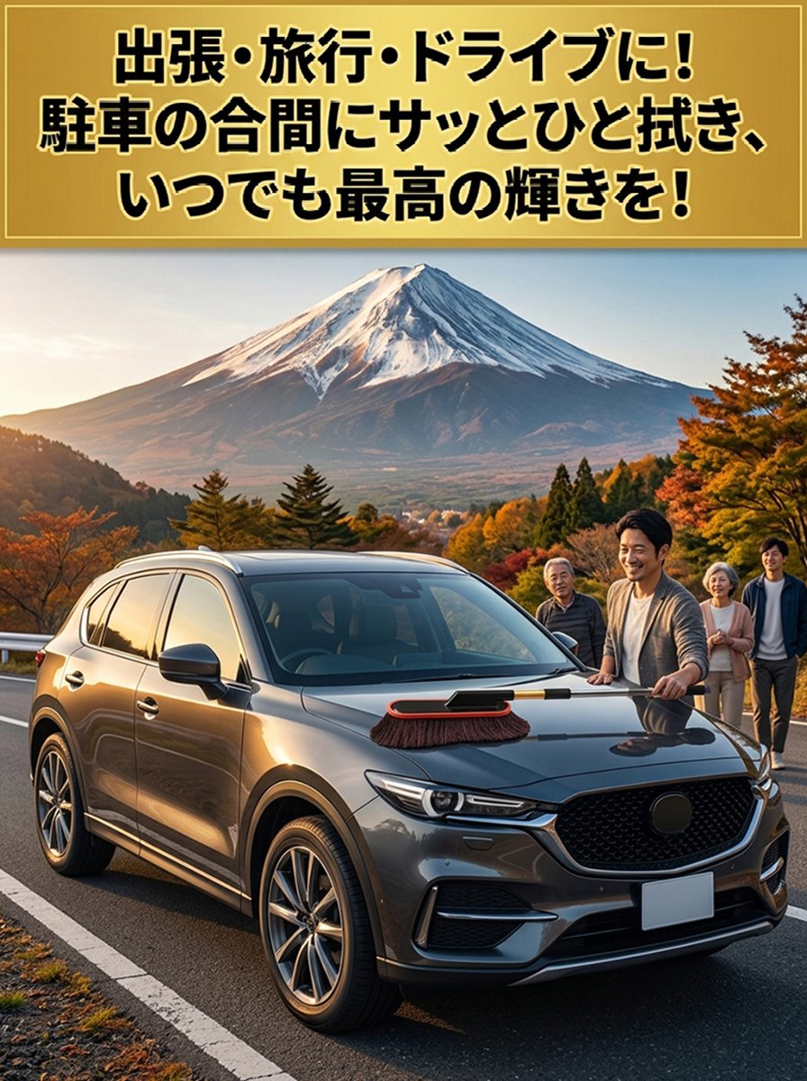 【30秒で全車ツヤ出し】伸縮式ワックス塗布モップキットセット