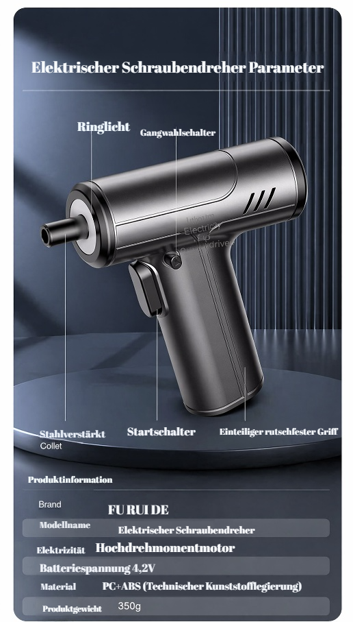 Mini-Bohrmaschine mit verschiedenen Bohrern und Aufsätzen