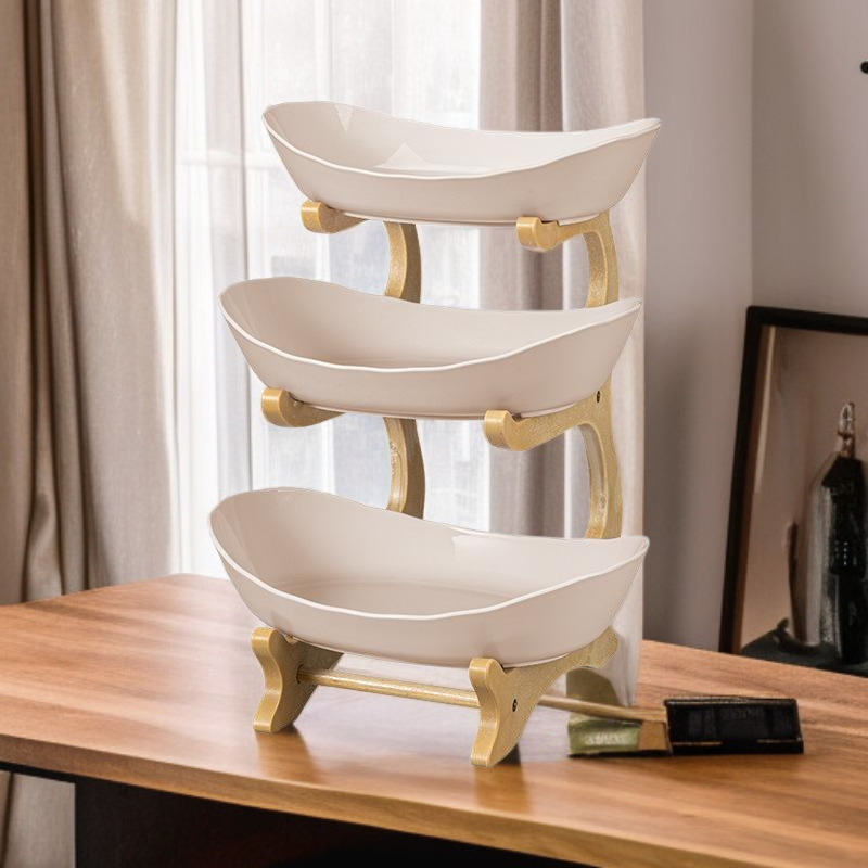 심플한 다층 거실 과일 접시