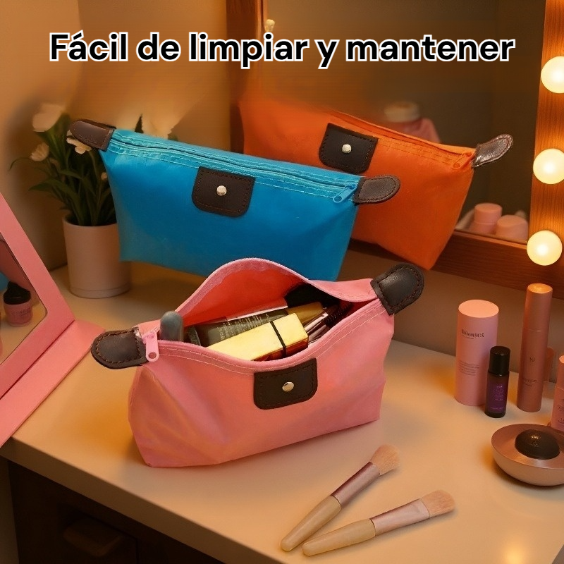 Compact makeup organizer bag for travel essentials